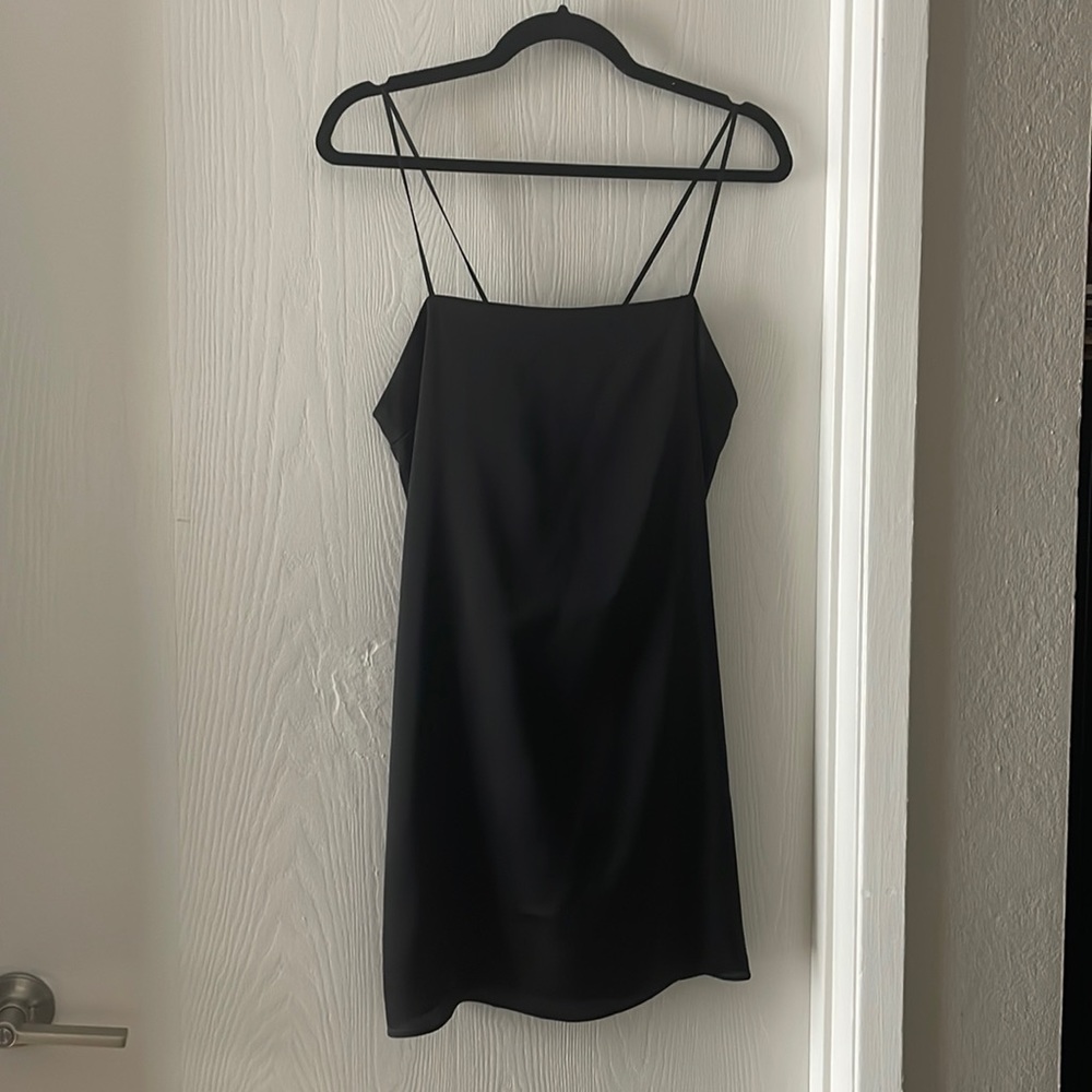 Black slip dress